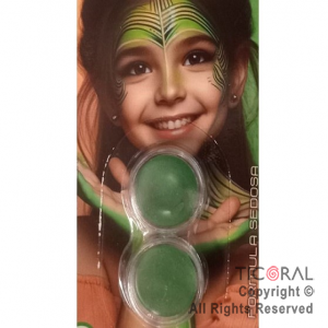 MAQUILLAJE ARTISTICO VERDE VERDE (BLISTER X 2 UNID - 4 GR) (PACK X 3 BLISTERS)
